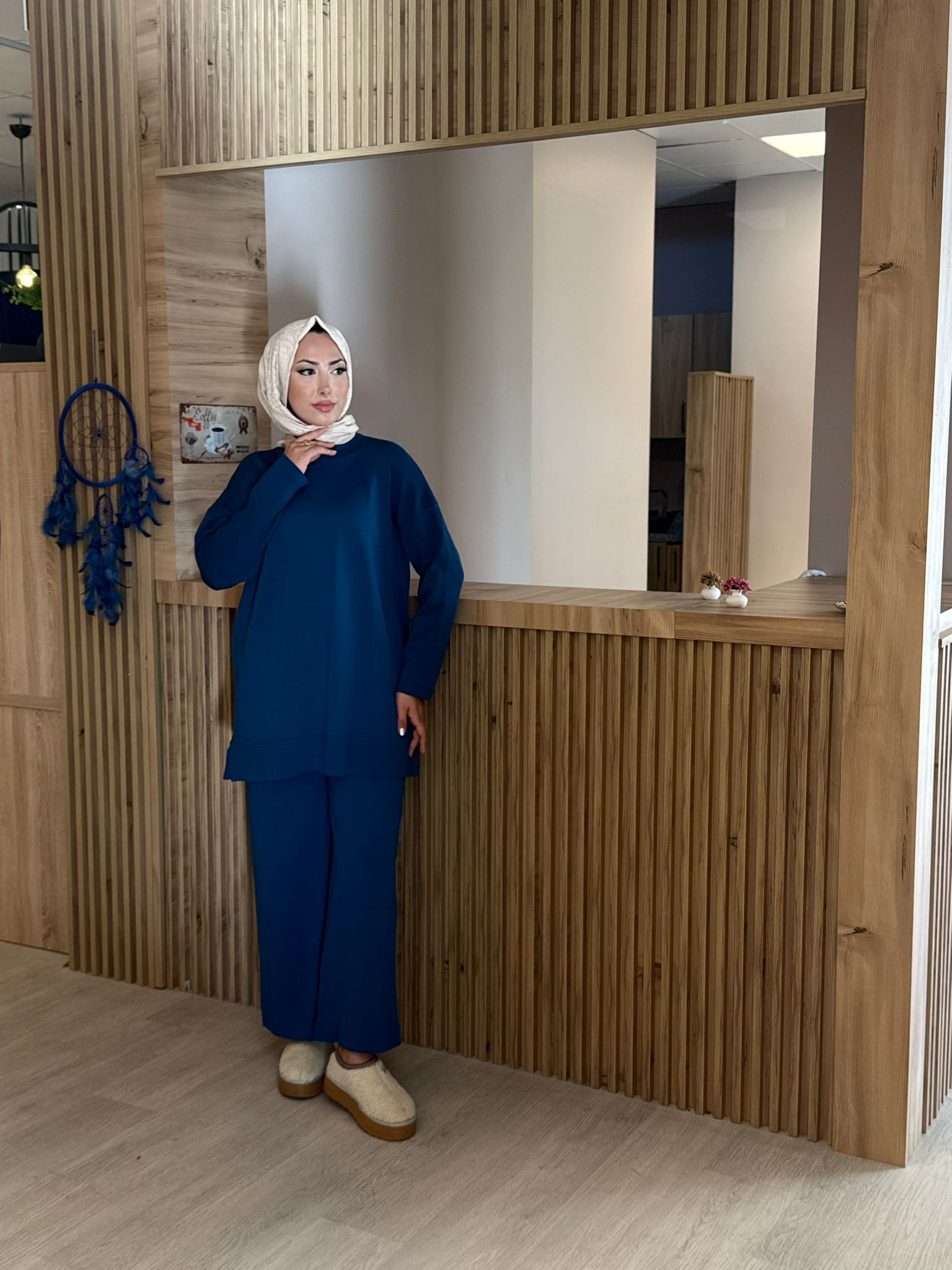 MY MAGAZİN 25005 TRİKO TAKIM İNDİGO