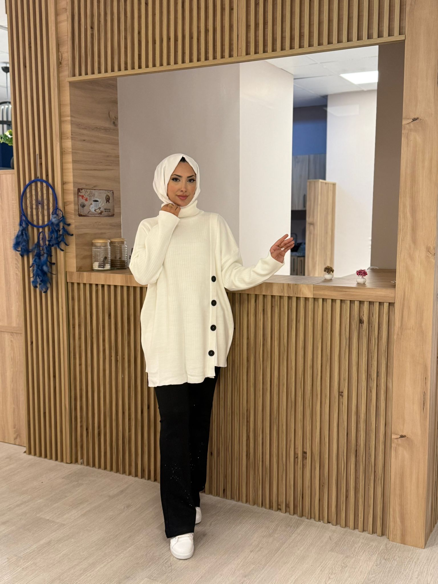 MY MAGAZİN 25032 TRİKO TUNİK EKRU