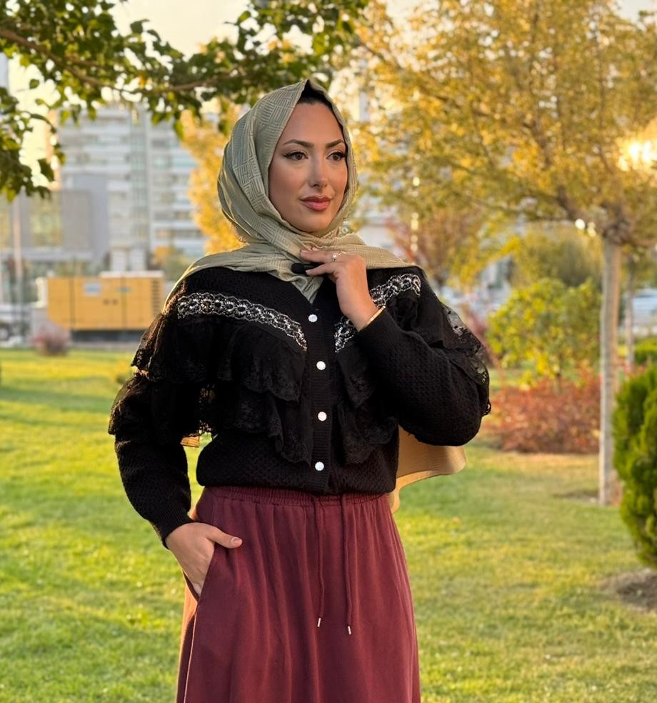 ROBİN 95123 TRİKO HIRKA SİYAH