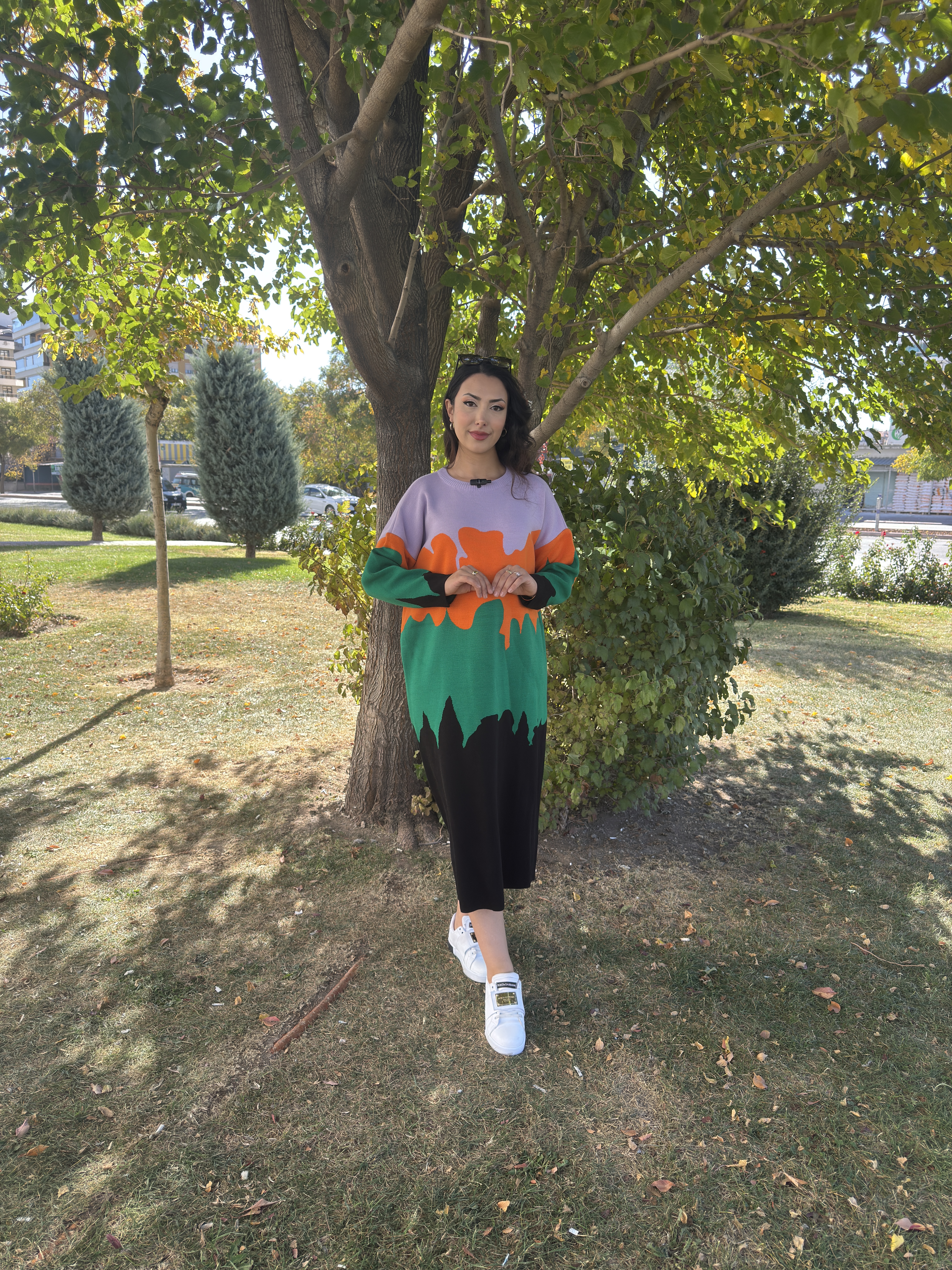 SEE MORE TRİKO ELBİSE TURUNCU